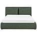 Letto Contenitore Tessuto Bajonna 160 X 200 Cm Verde Scuro - Foto miniatura 5