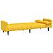 Lusso Casadino -  Divano Letto A 2 Posti Con 2 Cuscini Giallo In Tessuto - Foto miniatura 5