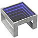 Tavolino Salotto Con Led Infinity Grigio Cemento 50x53x30 Cm - Foto miniatura 2