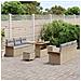 Set divani giardino 9 pezzi con cuscini beige in polyrattan, acacia,  Divano giardino 2 posti con cuscini beige in polyrattan,  Set pranzo giardino 3 pezzi con cuscini beige in polyrattan, acacia - Foto miniatura 3