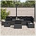 Set Divano da Giardino da 8 Pezzi con Cuscini Nero in Polyrattan - Foto miniatura 3