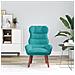 Poltrona Rilassante in Velluto Turchese - Foto miniatura 3