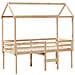 Letto a Soppalco con Tetto 90x190 cm Legno Massello di Pino - Foto miniatura 3