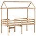 Letto a Soppalco con Tetto 90x190 cm Legno Massello di Pino - Foto miniatura 8