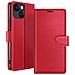 Custodia A Portafoglio Per Iphone 14 Plus Con Supporto E Linguetta Magnetica, Rosso - Foto miniatura 1