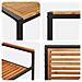 Set da Pranzo per Giardino 9 pcs Nero e Legno 200 x 80 x 75 cm - Foto miniatura 9