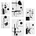 Set Di 6 Stampe Linee E Forme In Bianco E Nero Bauhaus Con Illustrazioni Di Design Per Decorare Le Pareti Della Tua Casa A3 & A4 Senza Cornice - Foto miniatura 1