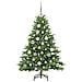Albero di Natale artificiale con 150 LED Verde 120 cm PE e PVC - Foto miniatura 3