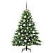 Albero di Natale artificiale con 150 LED Verde 120 cm PE e PVC - Foto miniatura 4