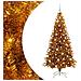Albero di Natale con 300 LED con supporto Oro 180 cm PET - Foto miniatura 1