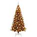 Albero di Natale con 300 LED con supporto Oro 180 cm PET - Foto miniatura 3