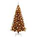 Albero di Natale con 300 LED con supporto Oro 180 cm PET - Foto miniatura 4