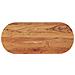 Piano Tavolo 140x60x3,8 cm Ovale in Legno Massello di Acacia - Foto miniatura 1