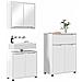 Set di mobili per il bagno con cassetto 3 pcs Bianco Lucido - Foto miniatura 3