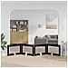 Cancello per cani con supporti 4 pcs Rovere Nero 100 x 60 cm - Foto miniatura 3