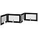 Cancello per cani con supporti 4 pcs Rovere Nero 100 x 60 cm - Foto miniatura 4