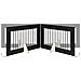 Cancello per cani con supporti 4 pcs Rovere Nero 100 x 60 cm - Foto miniatura 8