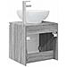 Mobile Lavabo da Parete Sonoma grigio 49,5 x 44,5 x 65 cm - Foto miniatura 4