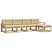 Set di divani da esterno 4 pcs Bianco e Beige Poliestere - Foto miniatura 1