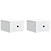Mobiletto da notte a muro 2 pcs Bianco 33 x 34,5 x 20 cm - Foto miniatura 1