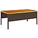 Set Divano da Giardino 6 pcs Marrone e Rosso polyrattan - Foto miniatura 7