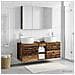 Set di mobili per il bagno 4 pcs Legno antico - Foto miniatura 4