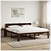 Letto matrimoniale con testiera ROSTOCK Marrone Scuro - Foto miniatura 2