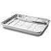 15563 - Vassoio essenziale con griglia, in acciaio inox, adatto al forno - Foto miniatura 1