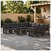 Set Divano da Giardino 12 pz Grigio e Grigio Scuro polyrattan - Foto miniatura 10