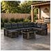 Set Divano da Giardino 9 pz Grigio e Grigio Scuro polyrattan - Foto miniatura 9