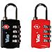 Lucchetti Per Valigie Combinazione Variabile 4 Combinazioni Tsa Mm. 20 Colori Assortiti (rosso O Nero)  - Foto miniatura 2