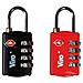 Lucchetti Per Valigie Combinazione Variabile 4 Combinazioni Tsa Mm. 20 Colori Assortiti (rosso O Nero)  - Foto miniatura 3