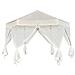 Gazebo Esagonale Pop-Up con 6 Pareti Bianco Crema 3,6x3,1 m - Foto miniatura 6