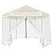 Gazebo Esagonale Pop-Up con 6 Pareti Bianco Crema 3,6x3,1 m - Foto miniatura 1