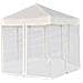 Gazebo Esagonale Pop-Up con 6 Pareti Bianco Crema 3,6x3,1 m - Foto miniatura 9