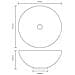 Lavandino Da Bagno In Ceramica Bianca Rotondo - Foto miniatura 2