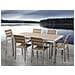 Set Di Tavolo E Sedie Da Giardino In Alluminio E Legno Sintetico Marrone Vernio - Foto miniatura 2