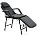 Lettino Da Massaggio Portatile In Similpelle 185x78x76 Cm Nero - Foto miniatura 1