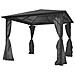 Gazebo Con Tenda Antracite In Alluminio 300x300 Cm - Foto miniatura 1