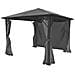 Gazebo Con Tenda Antracite In Alluminio 300x300 Cm - Foto miniatura 3