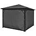 Gazebo Con Tenda Antracite In Alluminio 300x300 Cm - Foto miniatura 4
