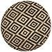 Pouf Lavorato A Mano Nero 45x30 Cm In Juta - Foto miniatura 3