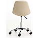 Sedia Ufficio Emil in Similpelle Trapuntata - Poltroncina da Scrivania con Ruote Antiattrito I Sgabello da Scrivania con Schienale I Poltrona Girevole Regolabile Crema - Foto miniatura 4