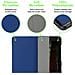Custodia Per Tablet Compatibile Con Samsung Galaxy Tab A (10.5"" Zoll) T590 In Blu Scuro Jersey - Coperchio Protettiva Ultra Sottile Con Funzione Auto Wake Up E Stand - Foto miniatura 6