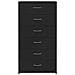 Credenza con 6 Cassetti Nera 50x34x96 cm in Legno Multistrato - Foto miniatura 4