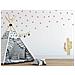 Sticker Per Bambini Polka Dots - Cerchi - Per Bambini - Da Parete - Oro In Vinile, 25 X 0,15 X 29 Cm - Foto miniatura 2