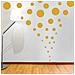 Sticker Per Bambini Polka Dots - Cerchi - Per Bambini - Da Parete - Oro In Vinile, 25 X 0,15 X 29 Cm - Foto miniatura 4