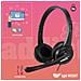 VOX505 USB Cuffia Stereo Padiglione Auricolare Cablato con Microfono Integrato Colore Nero - Foto miniatura 3
