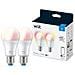 Lampadina Smart Dimmerabile Luce Bianca O Colorata Attacco E27 60w Goccia 2pezzi - Foto miniatura 4