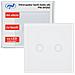 Doppio Interruttore Con Vetro Sh202 Touch, Bianco Con Indicatore Led - Foto miniatura 1